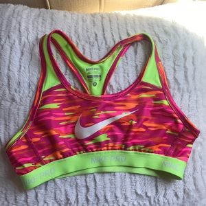Neon sports bra